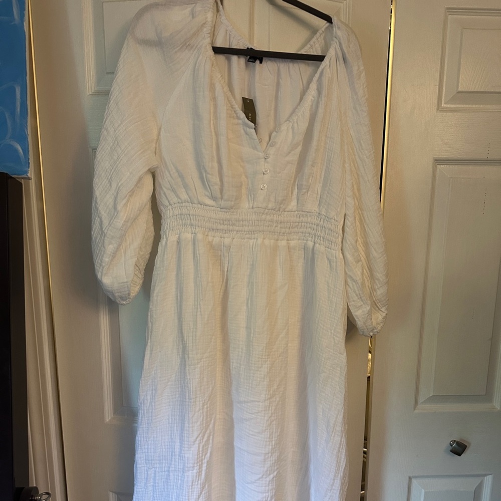 J Crew White Long Dress